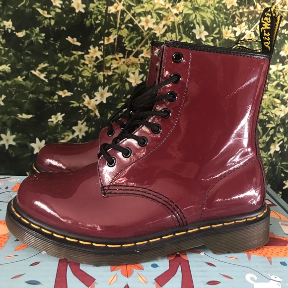 Dr Martens Patent Cherry Red - Picture 2 of 4